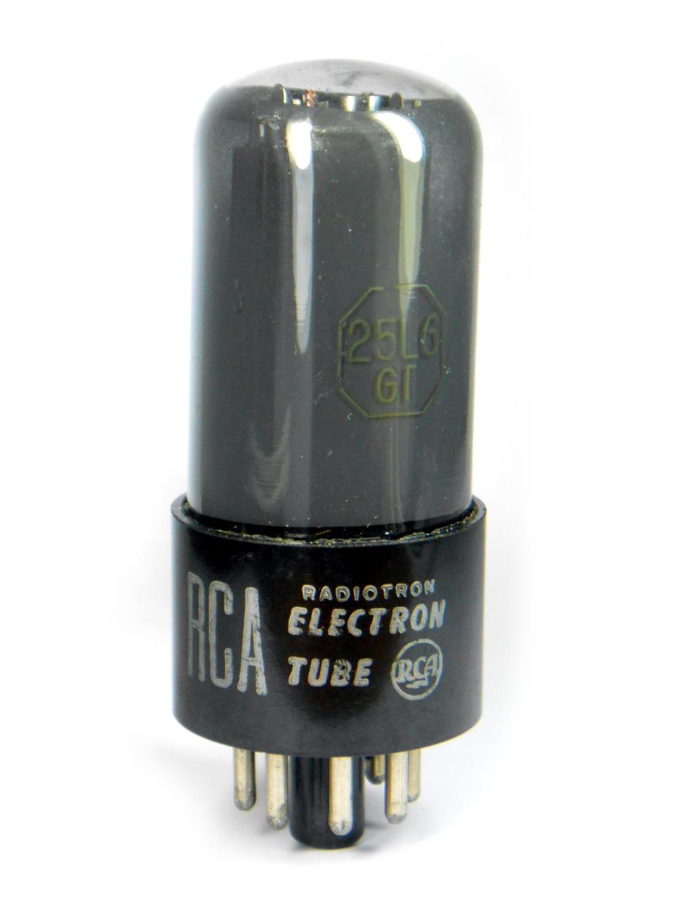 Válvulas eletrônicas pentodo de saída de som para rádios valvulados rabo quente - Válvula 25L6GT RCA