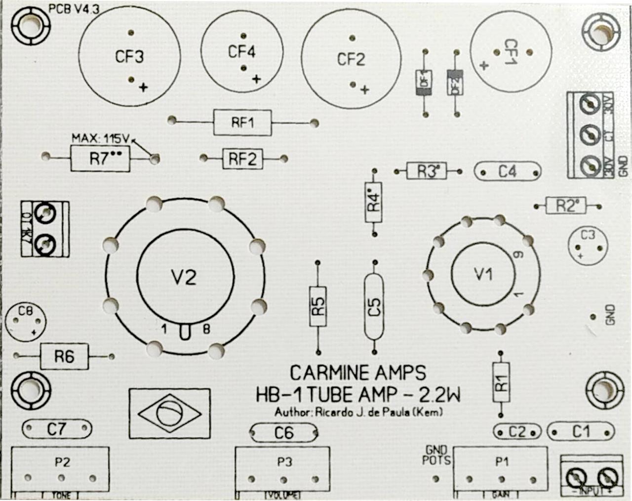 Kits para montar - Placa de circuito HB-1 versão 4.5